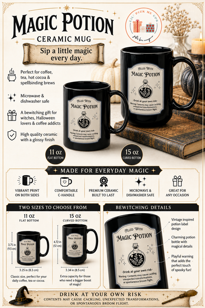 Magic Potion Halloween Mug – Funny Witch Coffee Cup