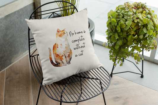 Decorative Pet Pillow Orange and White Cat No home is Complete Without a Cat