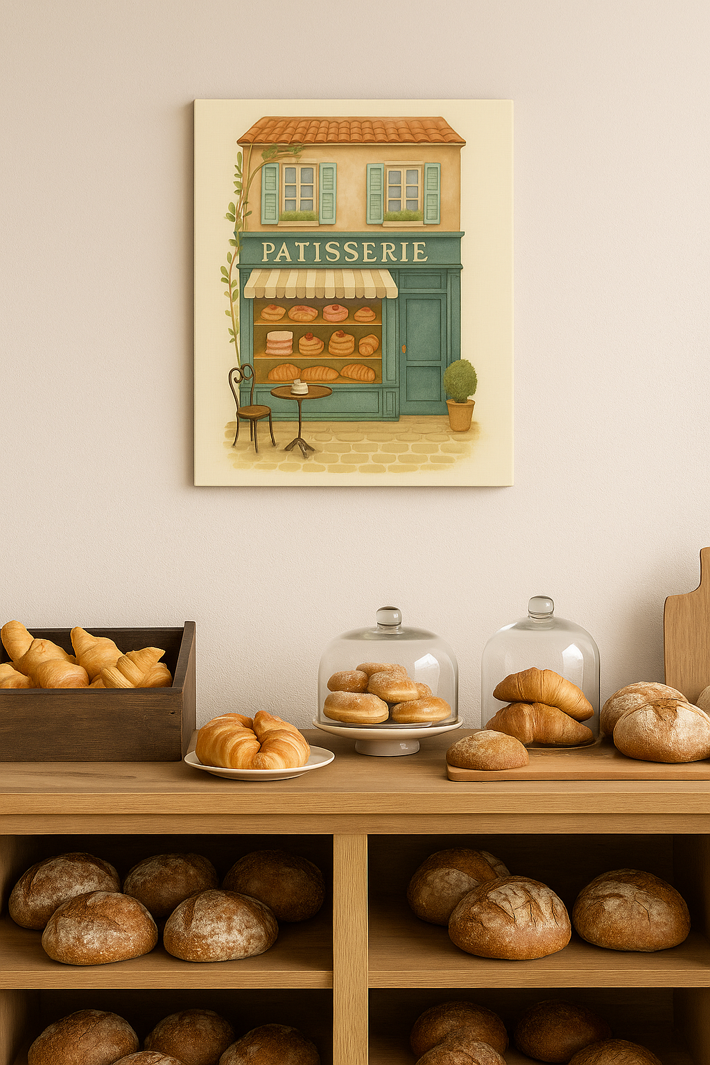 French Patisserie Art Canvas Wall Decor