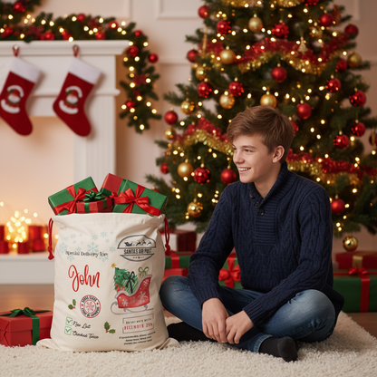 Personalized Christmas Gift Bag Sack