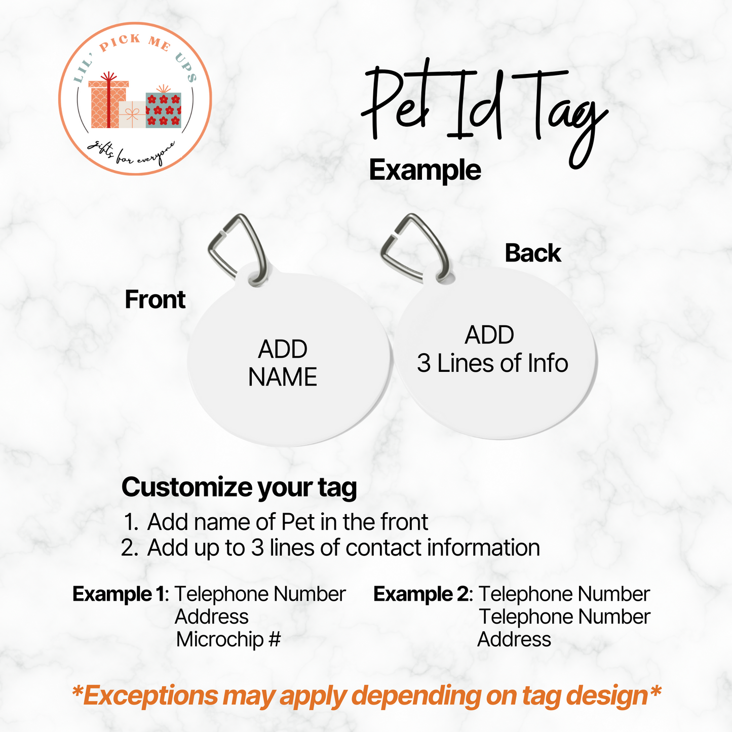 Pet Tag - Moon and Stars Design