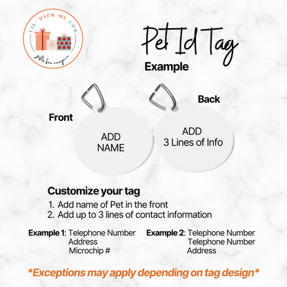 Pet Tag - Moon and Stars Design