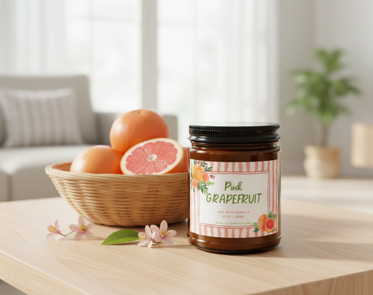 Pink Grapefruit Soy Candle (9oz)
