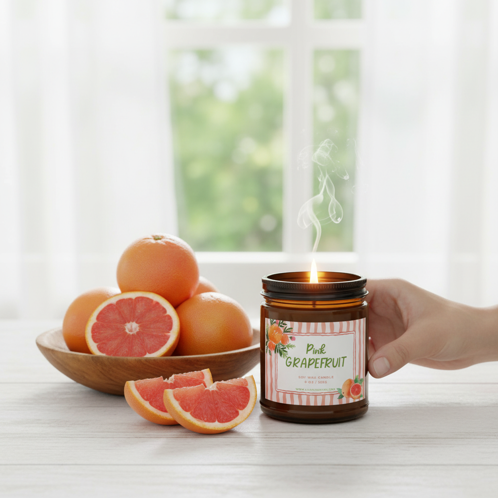 Pink Grapefruit Soy Candle (9oz)