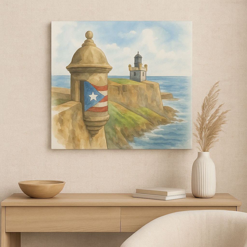 Puerto Rico Garita El Morro Canvas Wall Art
