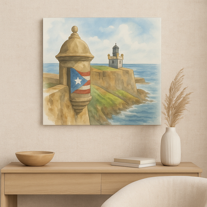 Puerto Rico Garita El Morro Canvas Wall Art