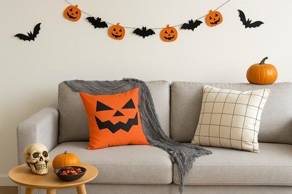 Pumpkin Smile Decorative Pillow