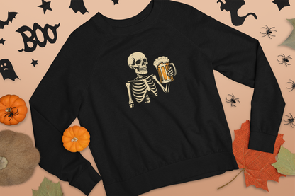 Skeleton Beer Unisex Crewneck Sweatshirt