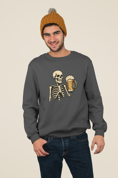 Skeleton Beer Unisex Crewneck Sweatshirt
