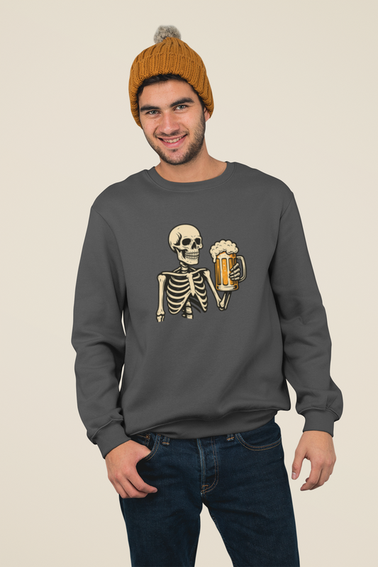 Skeleton Beer Unisex Crewneck Sweatshirt