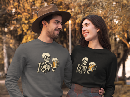Skeleton Beer Unisex Crewneck Sweatshirt