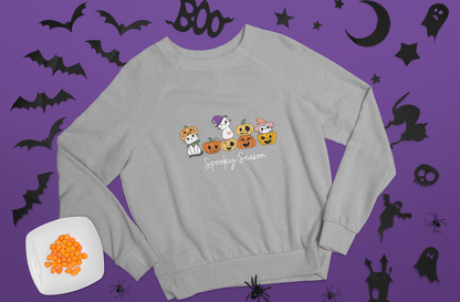 Spooky Season Cats Design Unisex Crewneck Sweatshirt