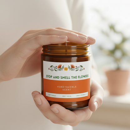 Stop and Smell the Flowers Honeysuckle Soy Candle (9 oz)