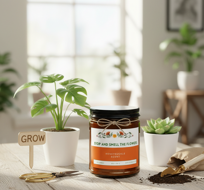 Stop and Smell the Flowers Honeysuckle Soy Candle (9 oz)