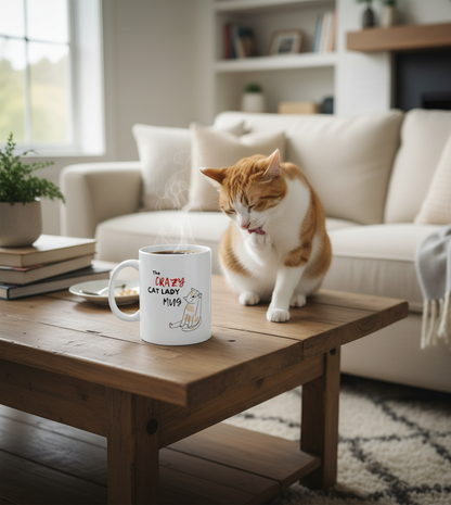 Crazy Cat Lady Humorous Mug (11oz, 15oz)