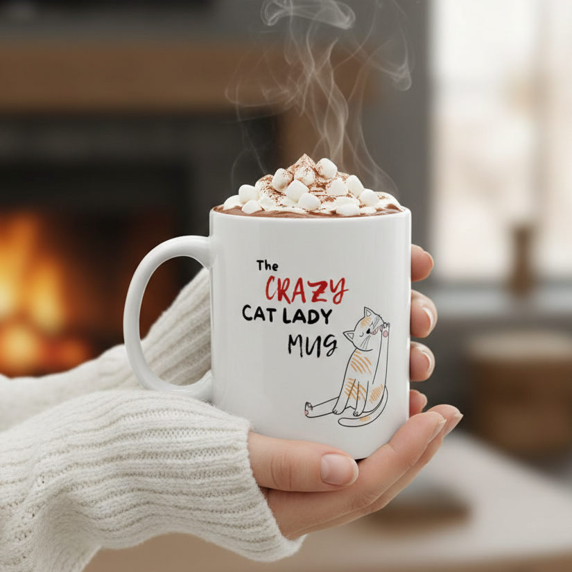 Crazy Cat Lady Humorous Mug (11oz, 15oz)