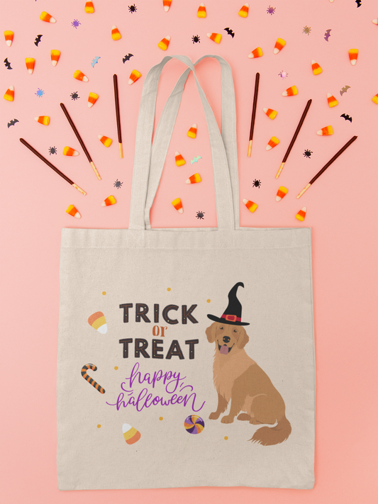 Halloween Dog Tote Bag, Trick or Treat Candy Bag