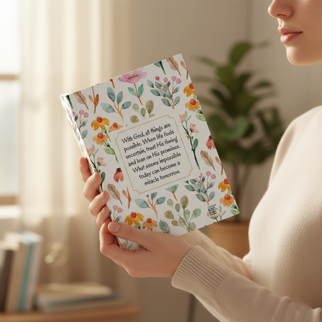 Personalized Floral Inspirational Scripture Journal