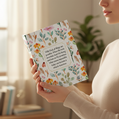 Personalized Floral Inspirational Scripture Journal
