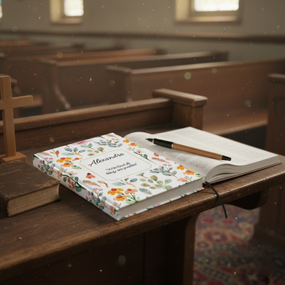 Personalized Floral Inspirational Scripture Journal